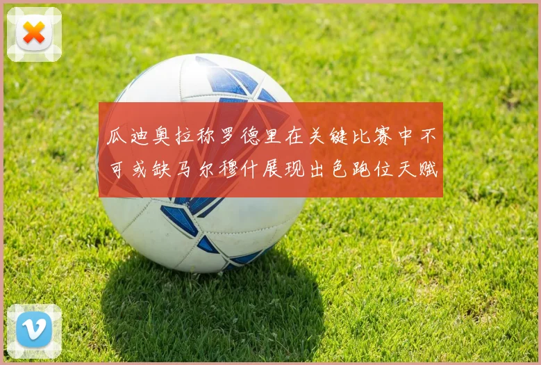 瓜迪奥拉称罗德里在关键比赛中不可或缺马尔穆什展现出色跑位天赋